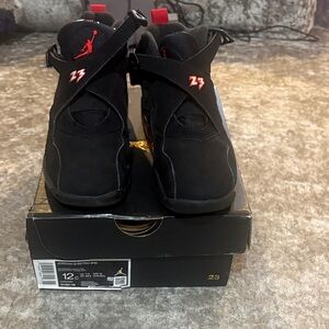 Black and Red Air Jordan Sneakers